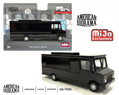 American Diorama 1:64 Food Truck – Black – Limited Edition MiJo Exclusives AD-70201MJ