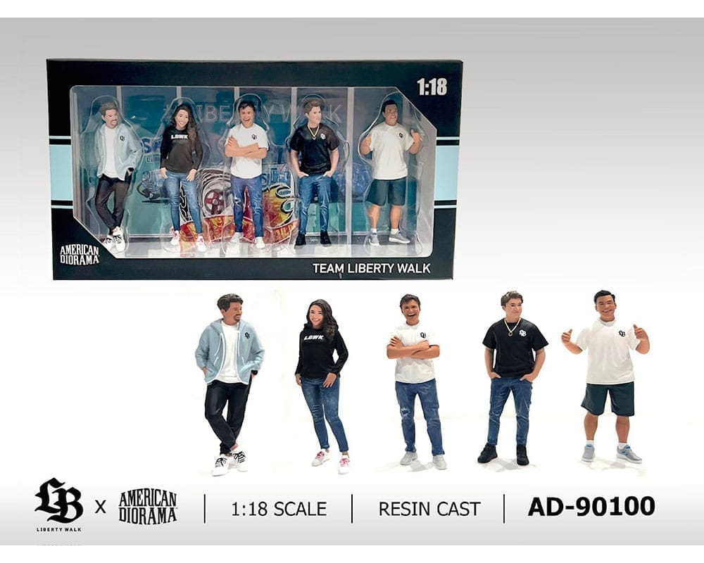 1:18 Figures Team Liberty Walk – (Set of 5 figures)