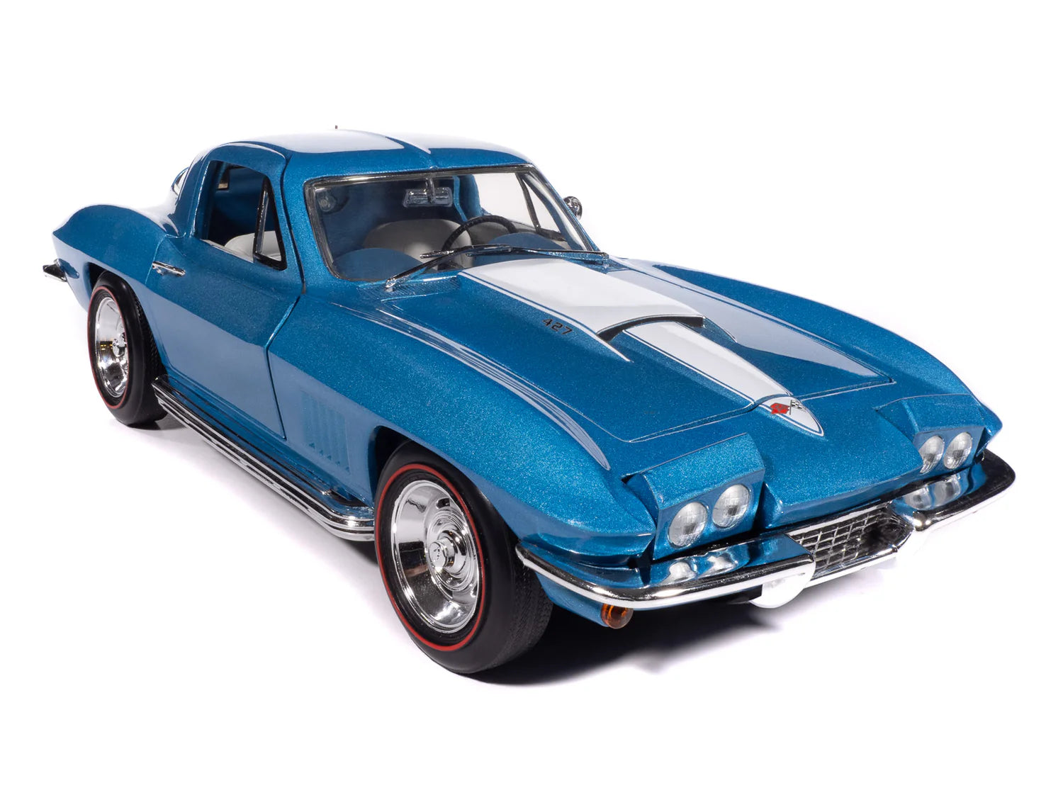 1967 Chevrolet Corvette Stingray Light Metallic Blue – American Muscle 1:18 – AMM1376/06