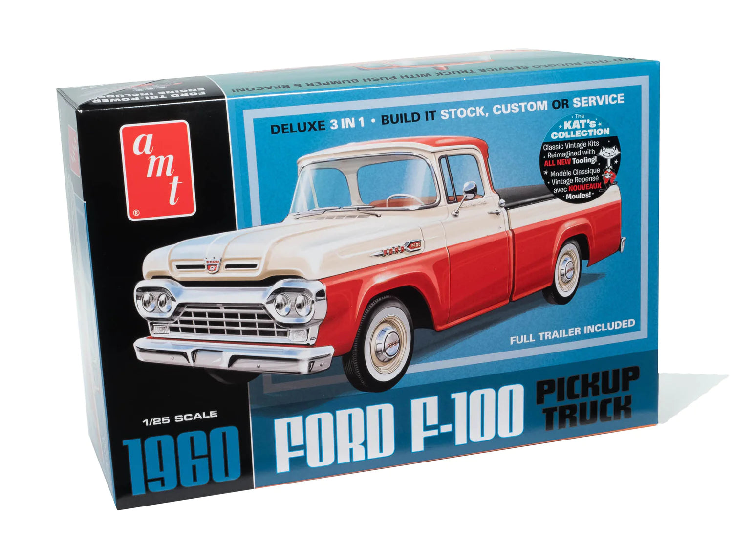 1960 Ford F-100 Pickup with trailer Plastic Model Kit