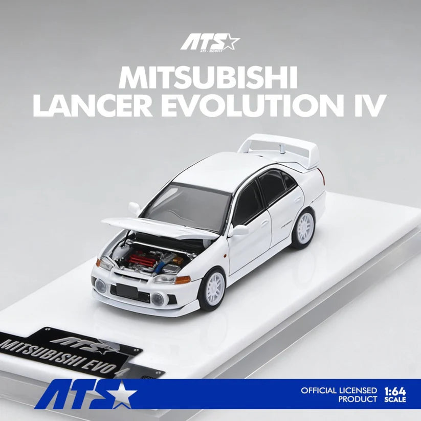 ATS MODELS 1/64- Mitsubishi EVO IV - White - ATS881001