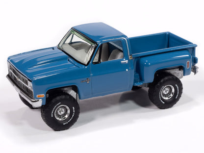 1981 Chevrolet Silverado Stepside 10 4X4 Pickup Truck in Medium Blue - AWSP179/24A