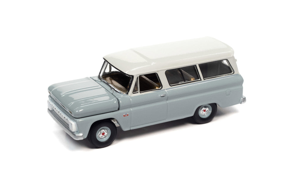 1966 Chevrolet Suburban in Gray Body with White Roof 1/64