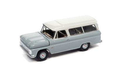1966 Chevrolet Suburban in Gray Body with White Roof 1/64