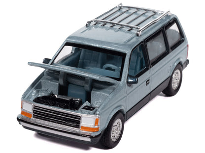 Auto World-1987 Plymouth Voyager in Ice Blue Poly and Twilight Blue Poly (AWSP197-A)