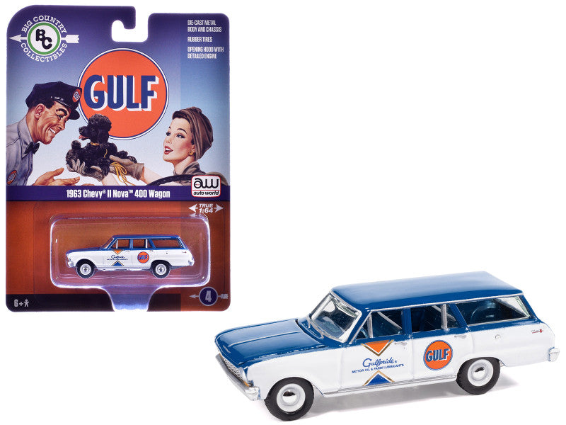 Auto World-1963 Chevrolet II Wagon Gulf AWBC003-1