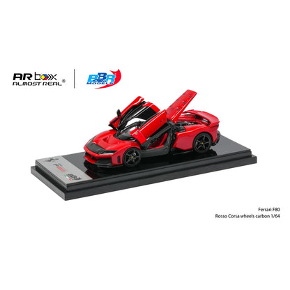 (PRE-ORDER 2027) BBR x Almost Real 1:64 Ferrari F80 – Rouge Corsa – Jantes en carbone – Édition exclusive CTE Shanghai 2026 – BBR64001A1
