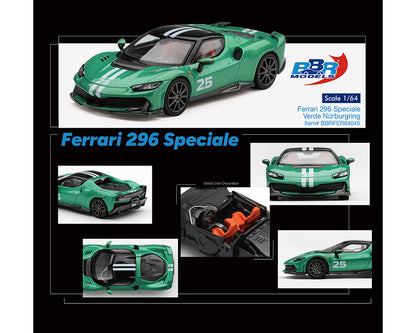 (PRE-ORDER 2027) BBR Models 1:64 Ferrari 296 Speciale – Verde Nürburgring – BBRFER64045