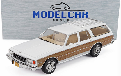 MCG 1/18"-Chevrolet Caprice Estate Wagon (blanc avec panneaux imitation bois)