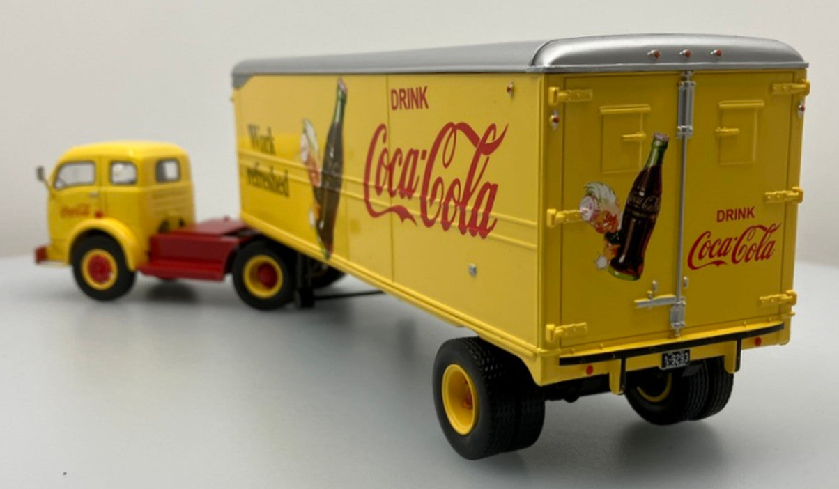 1950 White 3000 Day Cab w/Trailer: Coca Cola (1/43)