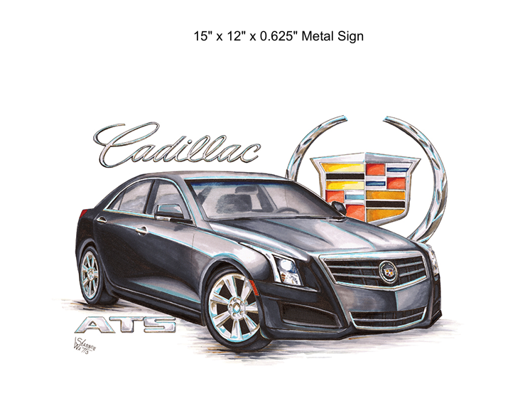 15"x12"- CADILLAC ATS (Metal Sign)