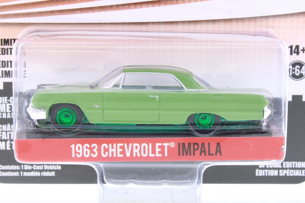 CHASE CAR GreenLight Hollywood 1:64 Chevrolet Impala 1963 Starsky &amp; Hutch – Jantes vertes – GL44955-A-CHASE