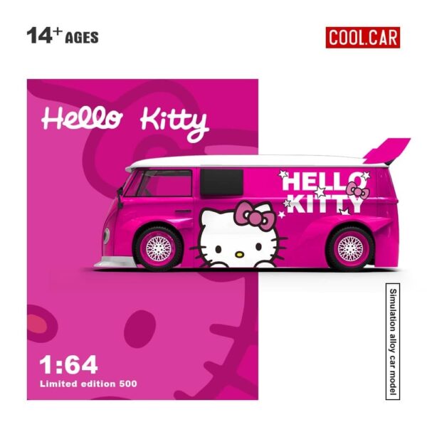 Volkswagen T1 Hello Kitty rose foncé 1:64 – Cool Car CC642949