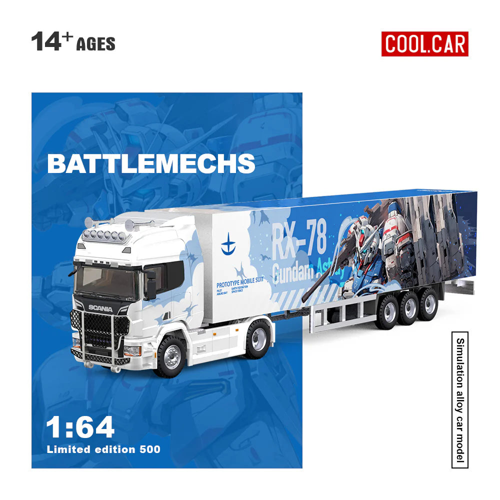 CoolCar 1/64 - Scania Container Truck RX-78 Mecha Livery - CC644021