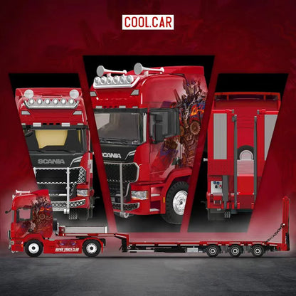 Camion Transporteur à Plateau Scania Optimus Prime Rouge 1:64 – Cool Car CC647504