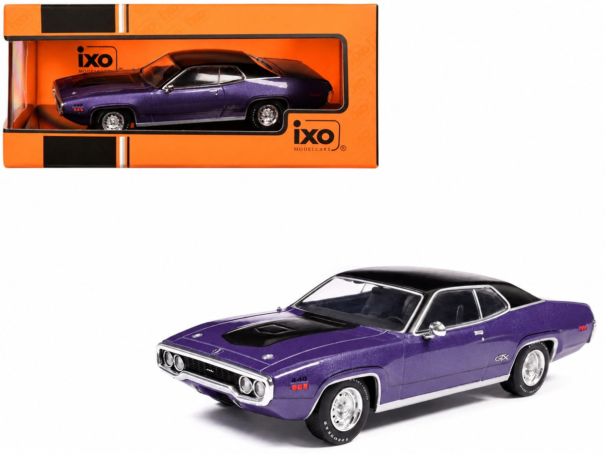IXO Models 1:43 1971 Plymouth GTX Runner – Metallic Purple – CLC622N
