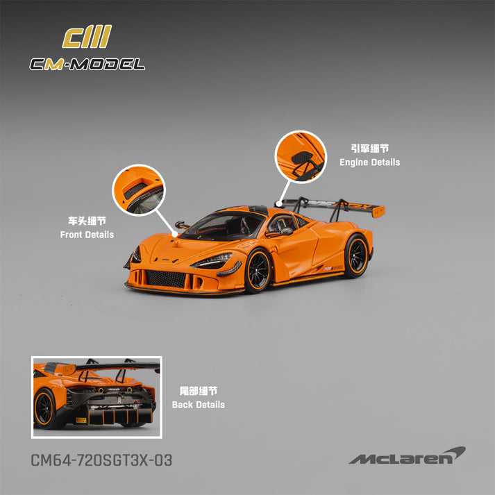 CM Model 1:64 McLaren 720S GT3X – Papaya Orange – CM64-720SGT3X-03