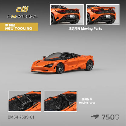 CM Model 1:64 McLaren 750S Spider – Ember Orange – CM64-750S-01