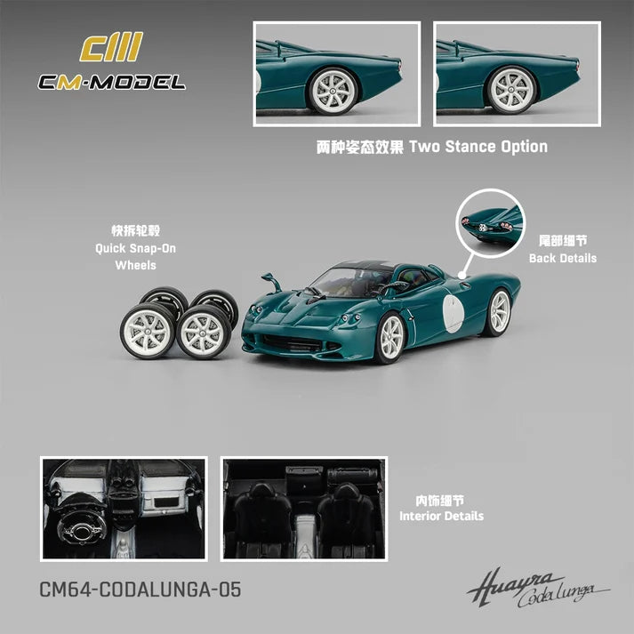 CM Model Pagani Codalunga – Green 1:64 CM64-CODALUNGA-05