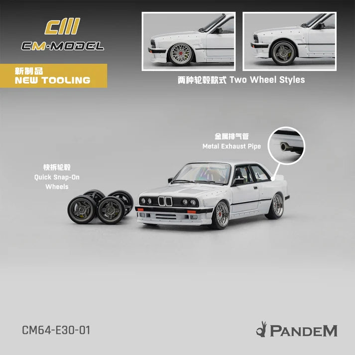 CM Model BMW M3 E30 Pandem Blanc Nacré 1:64 CM64-E30-01