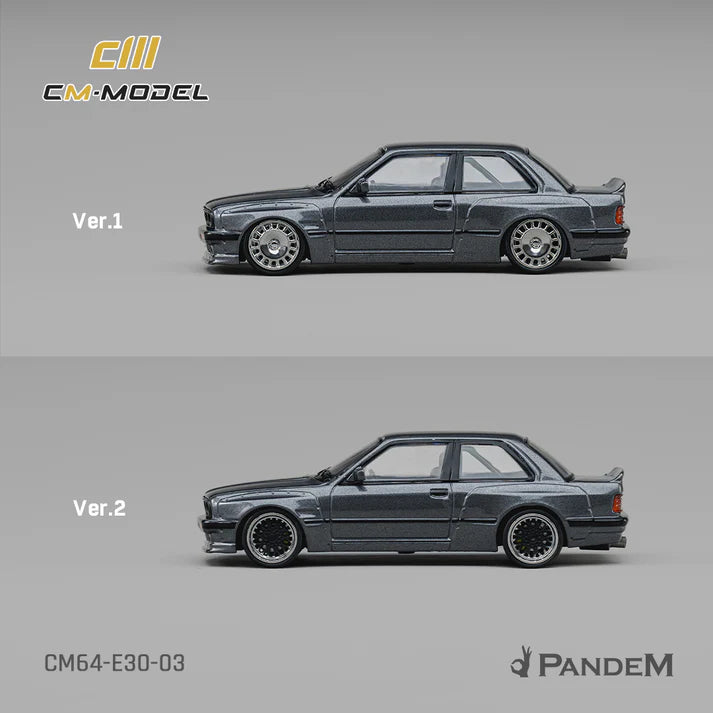 (PRE-ORDER 2026) Pandem M3 E30 Metallic Gunmetal Gray – CM Model 1:64 CM64-E30-03