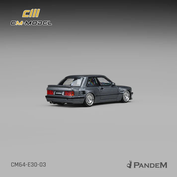(PRE-ORDER 2026) Pandem M3 E30 gris canon métallisé – CM Model 1:64 CM64-E30-03