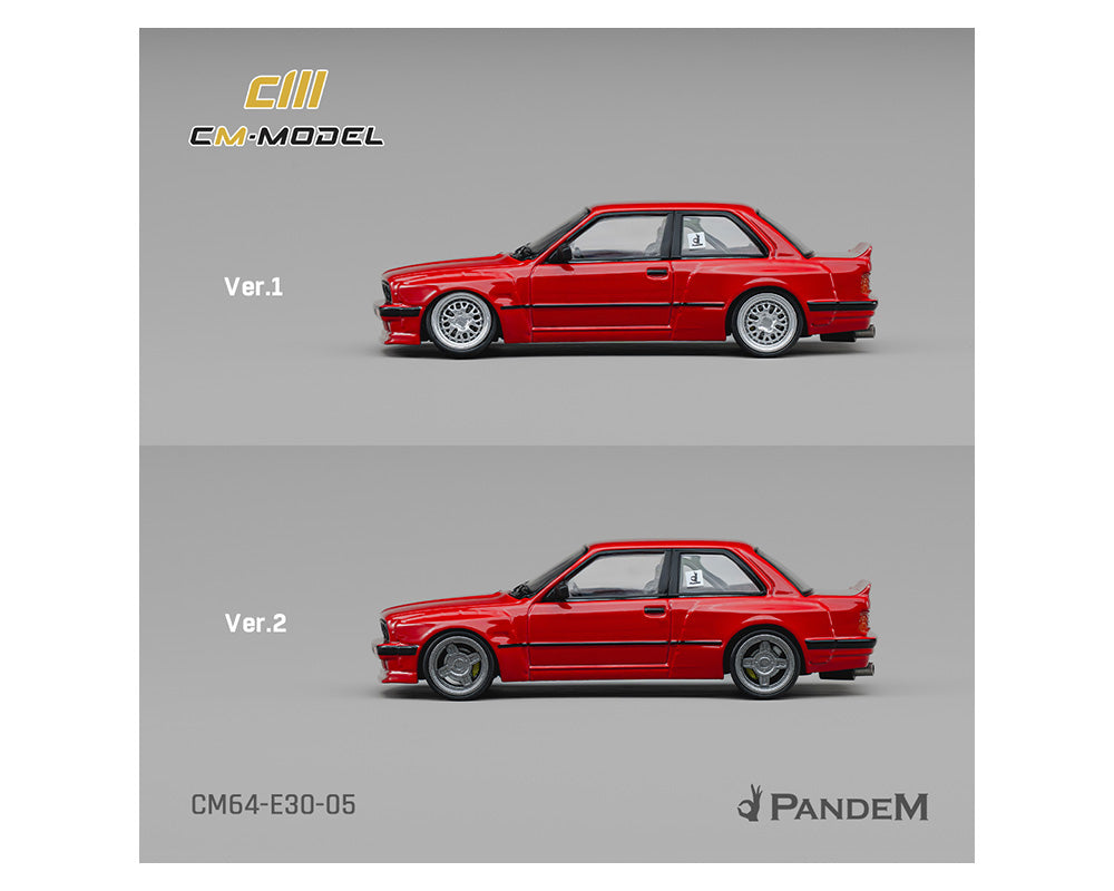 (PRE-ORDER 2026) Pandem BMW M3 E30 Bright Red - CM Model 1:64 - CM64-E30-05