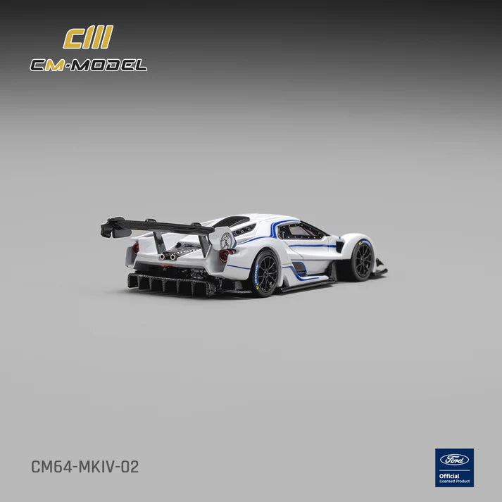 (PRE-ORDER 2026) Ford GT Mk IV blanc givré et bleu perle Sonic – CM Model 1:64 CM64-MKIV-02