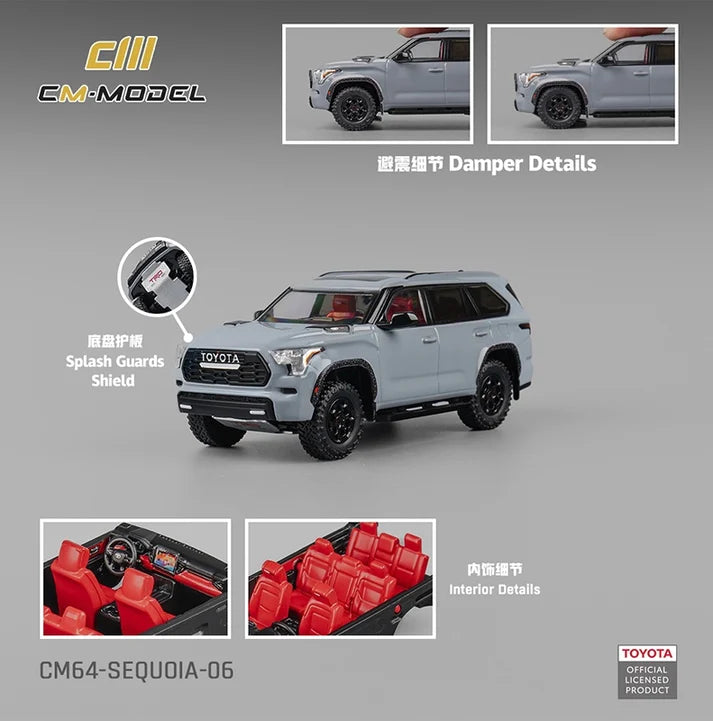 CM Model Toyota Sequoia Gris 1:64 CM64-SEQUOIA-06