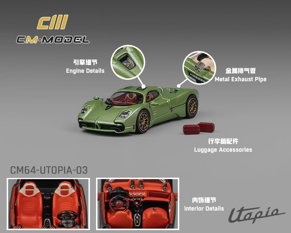 Pagani Utopia, Green Metallic (CM64-UTOPIA-03)