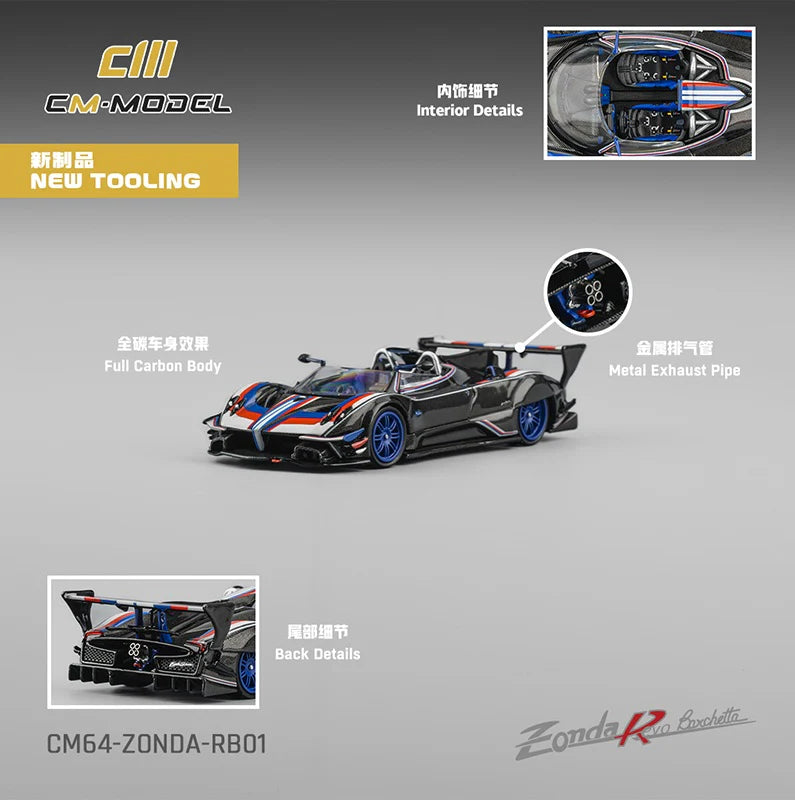 CM MODEL 1/64 - Pagani Zonda Revo Barchetta 1of1 - CM64-Zonda-RB01