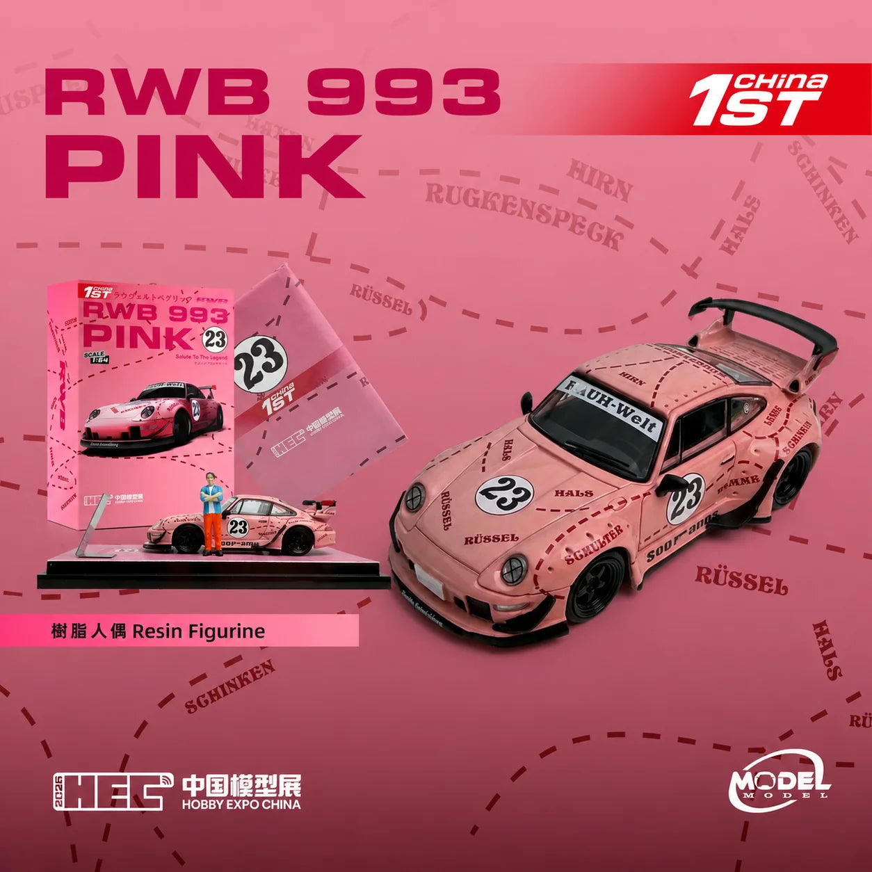 MODELMODEL 1:64 RWB 993 – Pink – HEC 2026 – MM64-RWB993-HEC2026