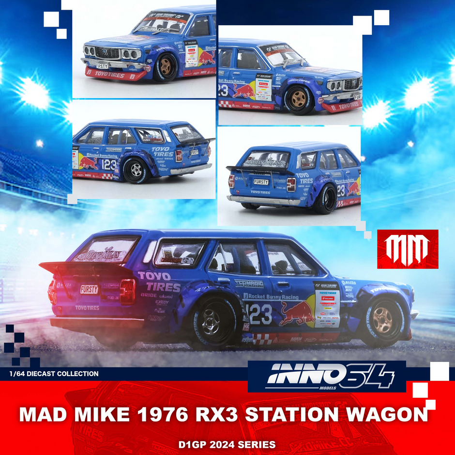 MAD MIKE 1976 MAZDA RX3 Station Wagon D1GP Series 2024 IN64-RX3P-D1GP24