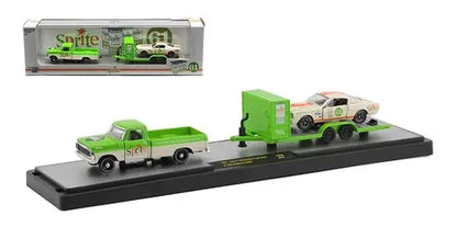 Fanta-1970 Ford C-600 Truck w-1964 Ford Econoline Gasser (M2 Machines Auto-Haulers 56000-TW06)