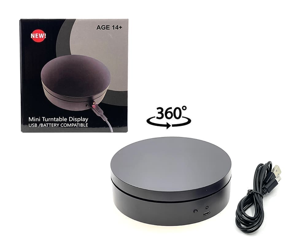Mini Turntable Display 4.75″ – Black VOIR NOTE SEE NOTE