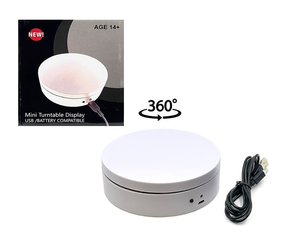 Mini Turntable Display 4.75″ – white