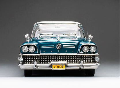 1958 Buick Limited Riviera Coupe (Glacier White / Dark Turquoise Poly)