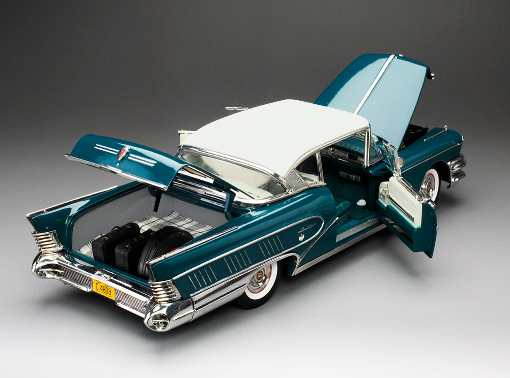 1958 Buick Limited Riviera Coupe (Glacier White / Dark Turquoise Poly)