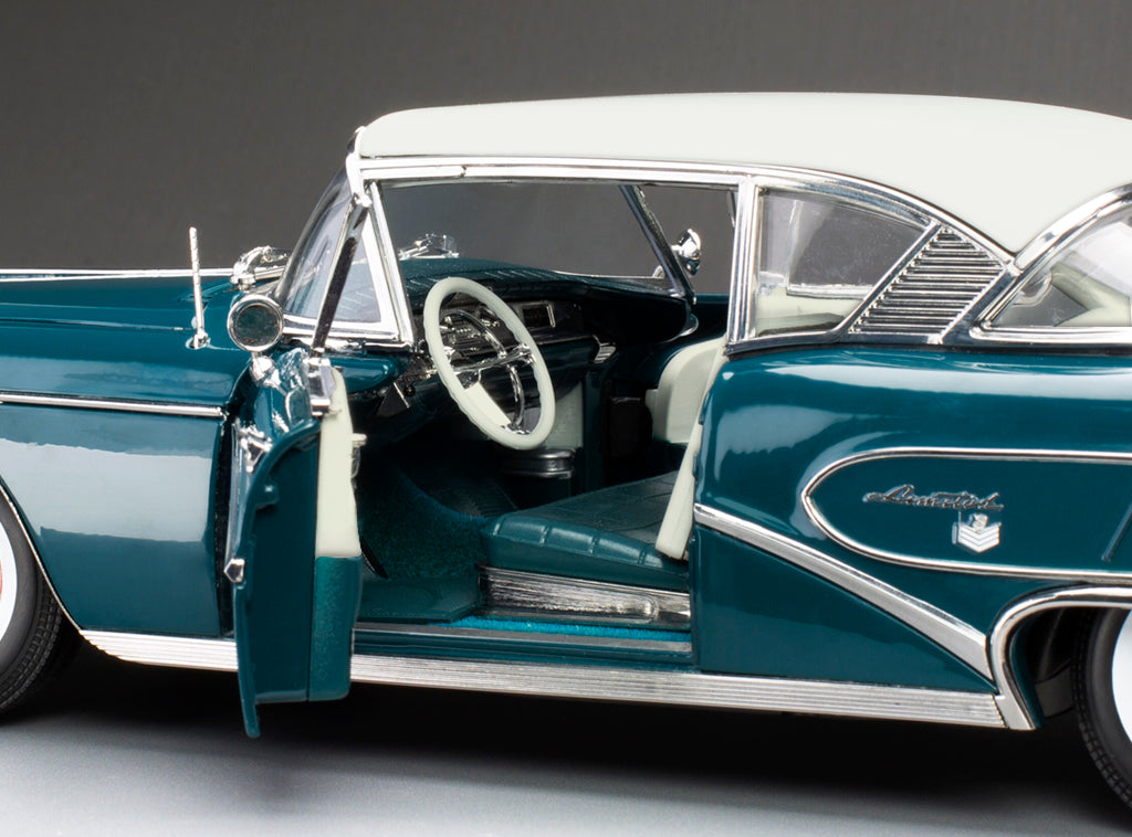 1958 Buick Limited Riviera Coupe (Glacier White / Dark Turquoise Poly)