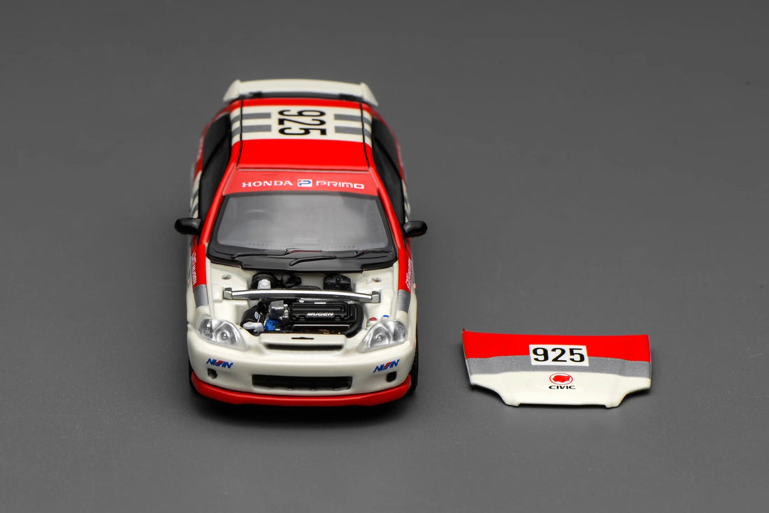 Motorhelix 1/64 Honda Civic Type R EK9 Idemitsu Motion Red M65040