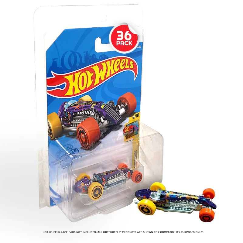 (36 PACK) Hot Wheels Blisters Protective Case for Mainline and Matchbox