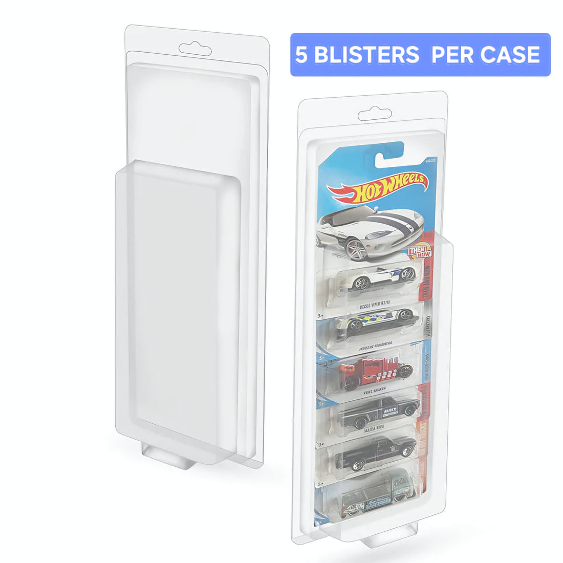5 Cars Mainline Hot Wheels Blisters Protectors (Pack of 5)