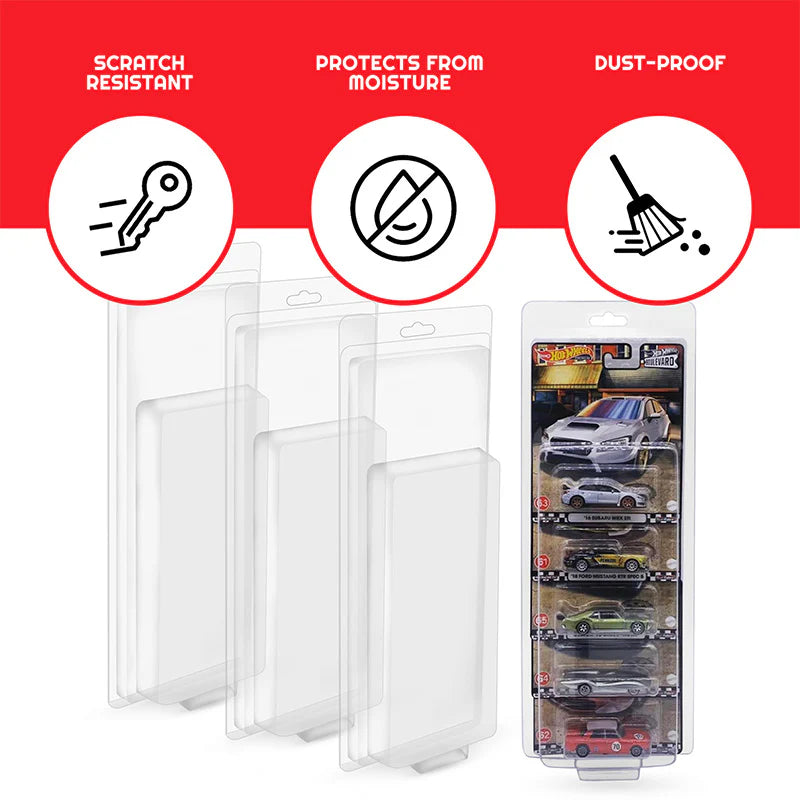 EvoRetro - Premium Hot Wheels 5-Car Protector (PACK OF 5)
