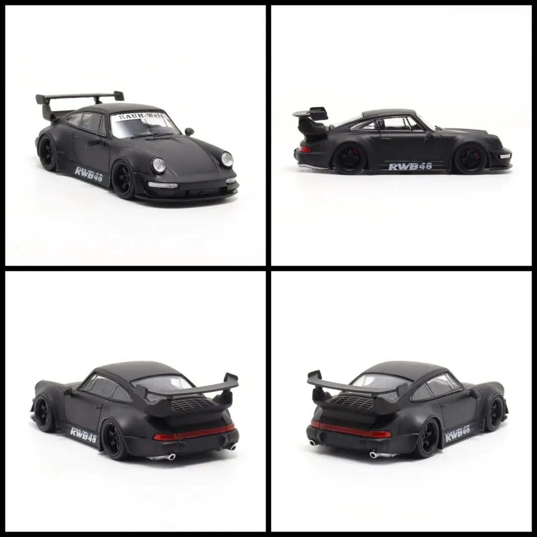 DECODE- Porsche RWB 964 (matte black-black rims) DE64001