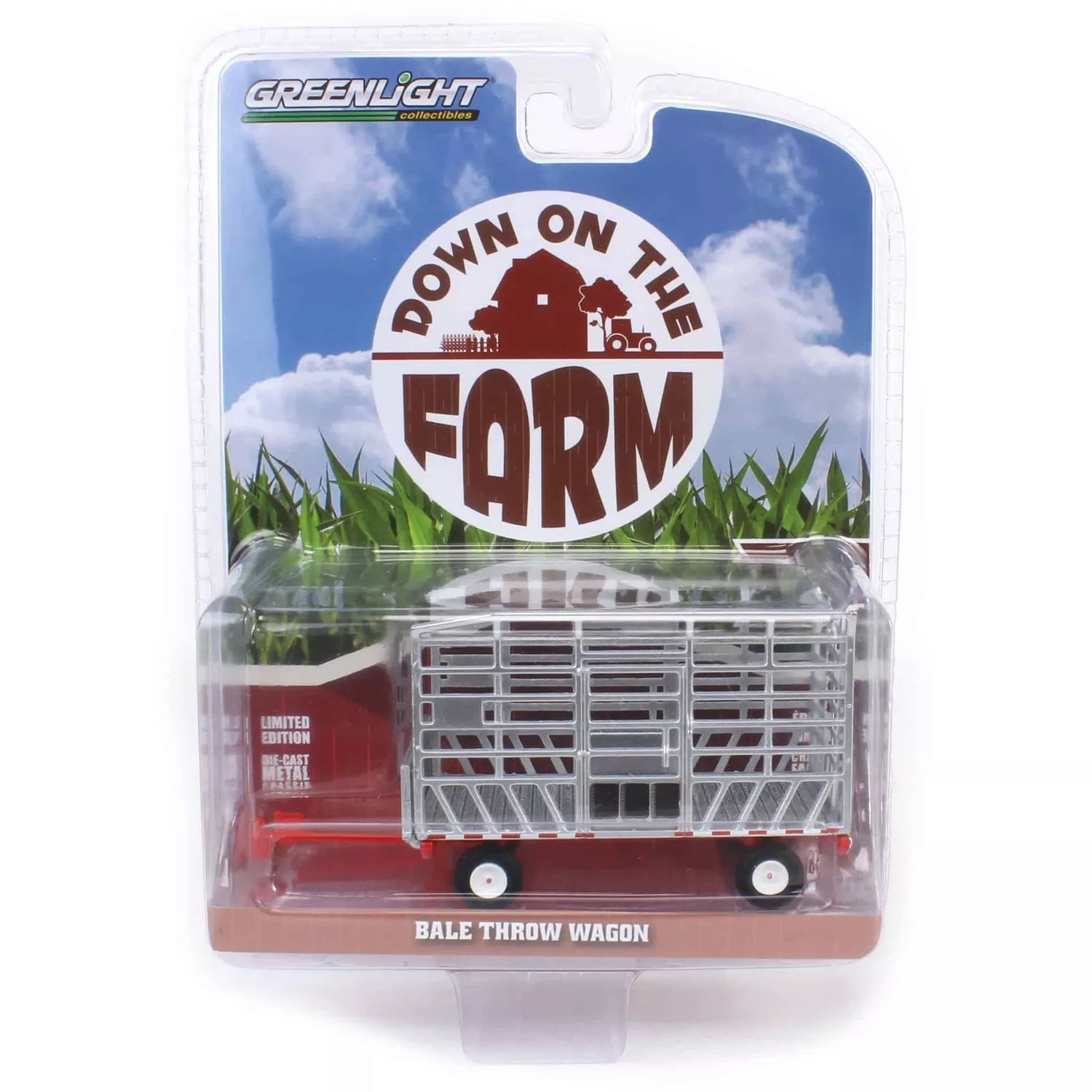 Bale Throw Wagon, Silver &amp; Red