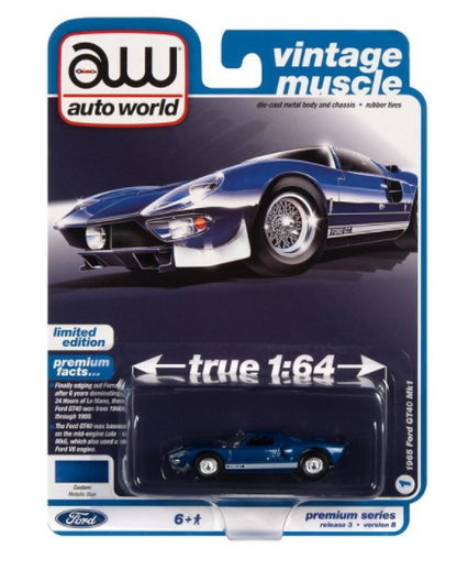 1965 Ford GT40 Mk1-(Metallic Blue)