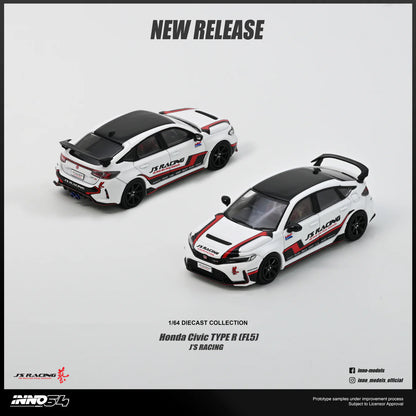 (PRE-ORDER 2026) Honda Civic Type R FL5 J’s Racing White INNO64 1:64 IN64-FL5JS-WHI