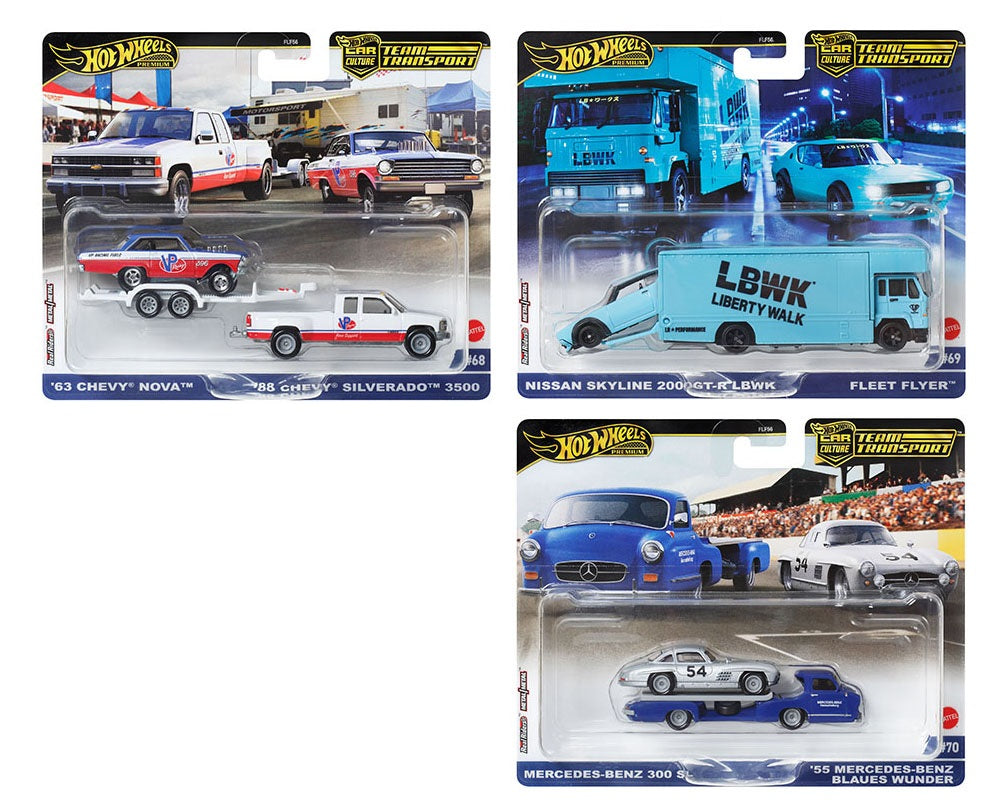 Hot Wheels Team Transport 2024 C Case Set of 3