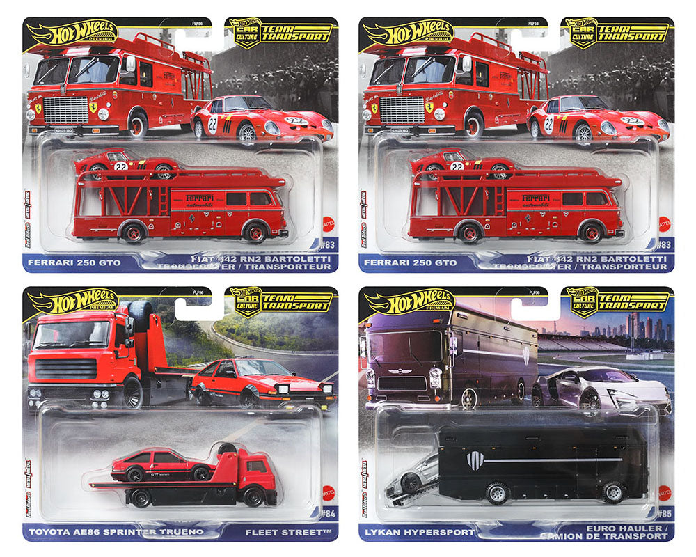 2025 Limit 1 per customer- 1 par client ) Hot Wheels - Team Transport 2025 Release H - (Boite scellé de sealed box of 4) FLF56-957H-SEALED