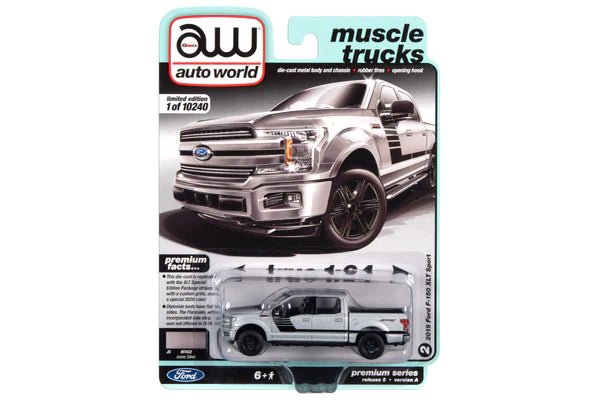 2019 Ford F-150 XLT Sport (Iconic Silver Metallic w/Black Hood &amp; Side Stripes)